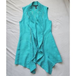 Women Lace Vest Blazer, XS